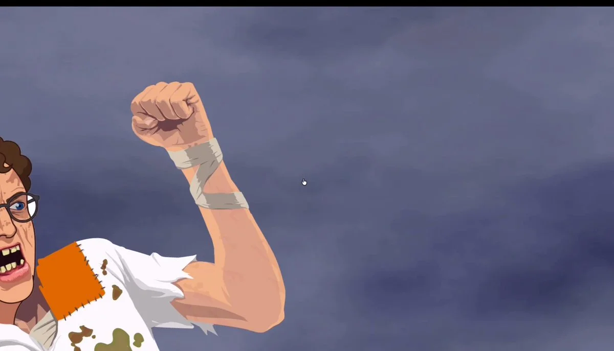 A customized character shown in Christos Antonopoulos’ Happy Wheels video