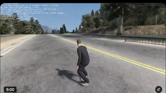 A skateboarder on a road in chasm’s Skate 3 Rust runtime demonstration